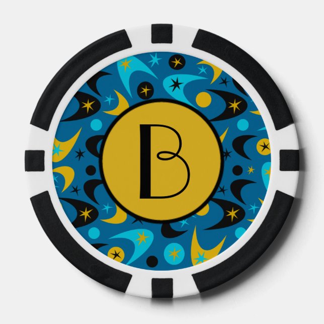 Retro Boomerangs Pokerchips (Vorderseite)