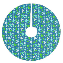 Retro Boomerangs Polyester Weihnachtsbaumdecke