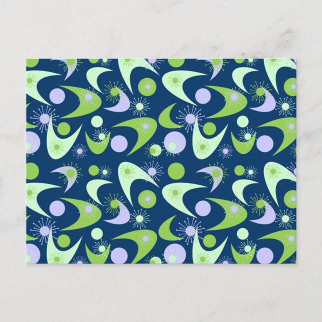 Retro Boomerangs Postkarte (Vorderseite)