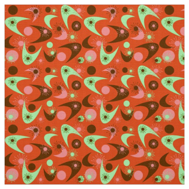 Retro Boomerangs Stoff (Muster)
