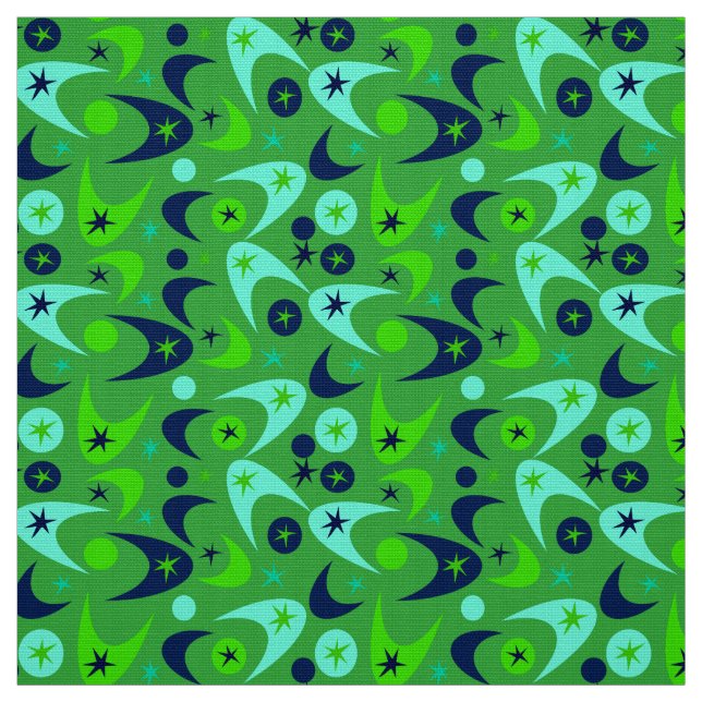 Retro Boomerangs Stoff (Muster)