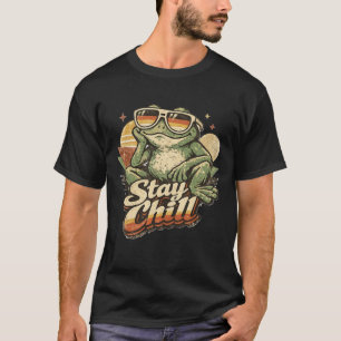 Retro-Bootleg-Frosch mit entspannter Ästhetik T-Shirt
