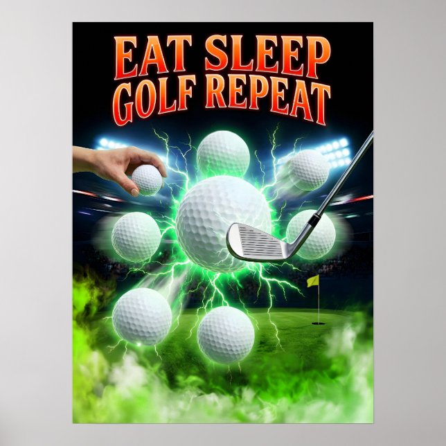 Retro-Bootleg-Golf-Grafik Poster (Vorne)