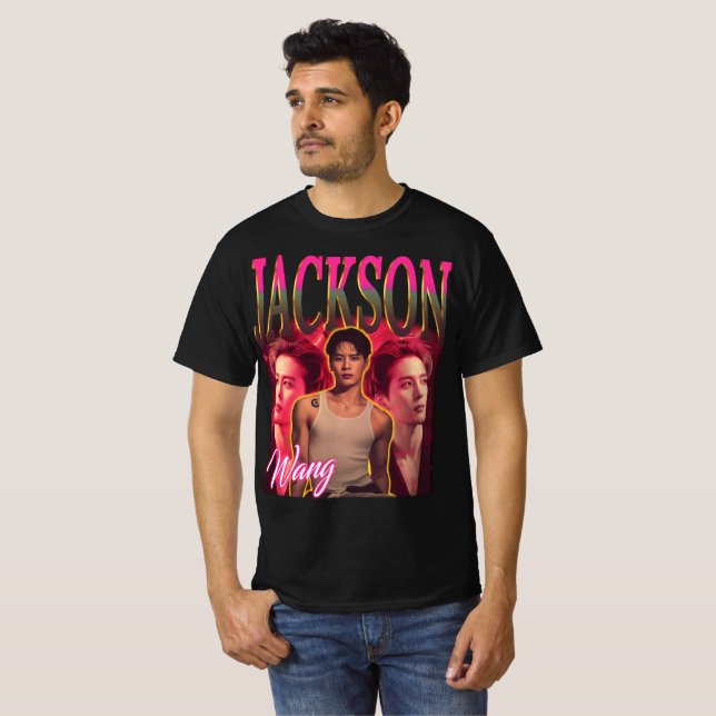 Retro Bootleg Jackson Wang | K-Pop Ästhetik T-Shirt (Vorne ganz)
