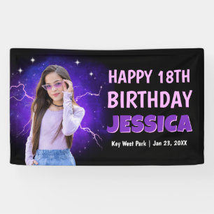 Retro-Bootleg-Rap-Personalisiertes-Foto-Geburtstag Banner