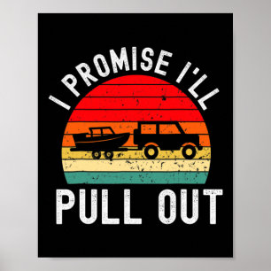 Retro Bootleute Funny Boat Captain Hate Pulling Poster