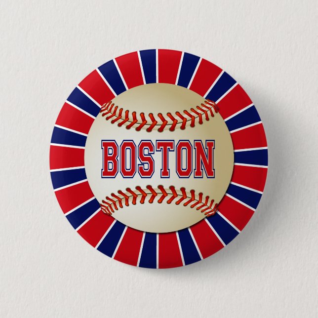 RETRO BOSTON-BASEBALL BUTTON (Vorderseite)