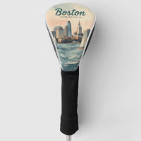 Retro Boston-Silhouette & Segelboote | Massachuset