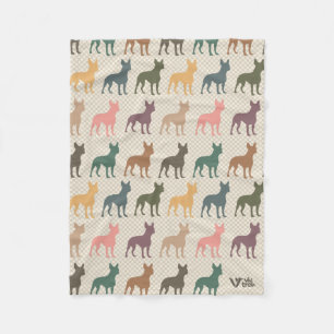 Retro-Boston-Terrier-Hundefreund-Decke Geschenkwur Fleecedecke