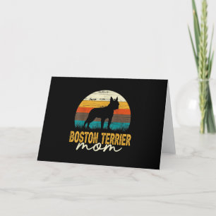 Retro Boston Terrier Mama Hundeliebhaberin Muttert Feiertagskarte