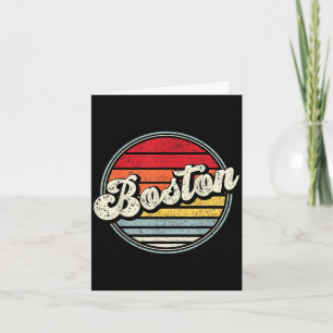 Retro Boston Zuhause Staat Cool 70er Style Sunset Karte