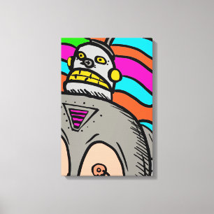 Retro-Bot Leinwanddruck