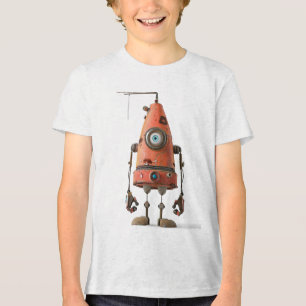 Retro Bot One-Eye — robustes Orange Droid Tri-Blend Shirt