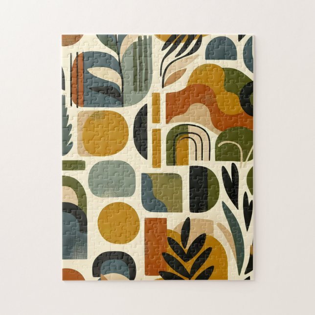 Retro Botanica Geometrica Puzzle (Vertikal)