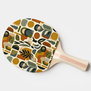 Retro Botanica Geometrica Tischtennis Schläger