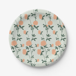 Retro Botanical Meadow Clover | Soft Spring Pappteller
