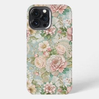 Retro-Botanik, Mädchenhaft iPhone 13 Pro Max Hülle