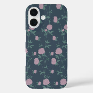 Retro-Botanischer Wiesen-Klee   Zwielicht-Wiese iPhone 16 Hülle