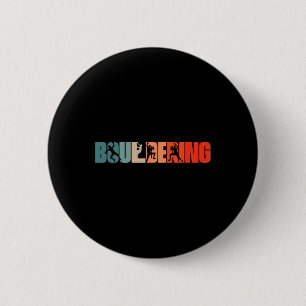 Retro Boulderer Klettersport Vintage Bouldern Button