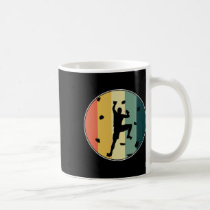 Retro Boulderer Wand Klettern Bouldering Sport Kaffeetasse