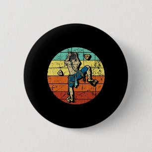 Retro Bouldering Wall Climber Rock Climbing Monte Button
