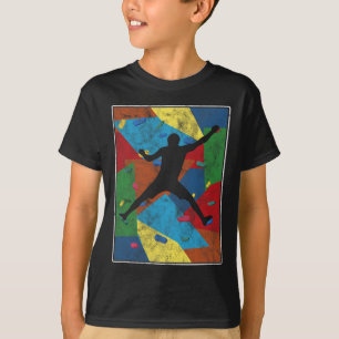 Retro Boulderklettern Bergsteigen Fels klettern T-Shirt