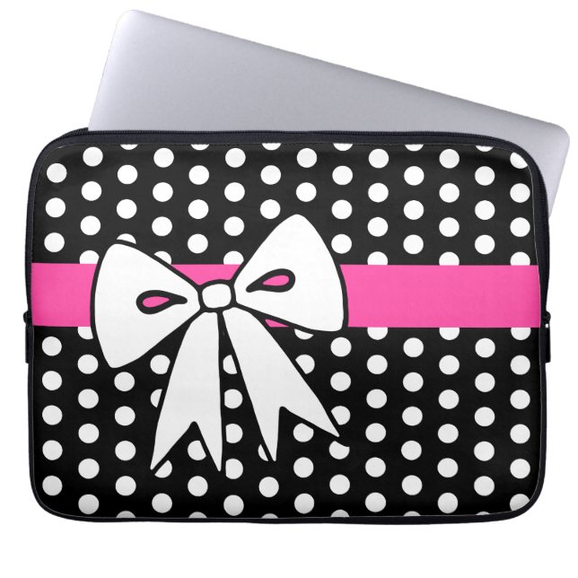 Retro Bow Laptop Sleeve (Vorderseite)