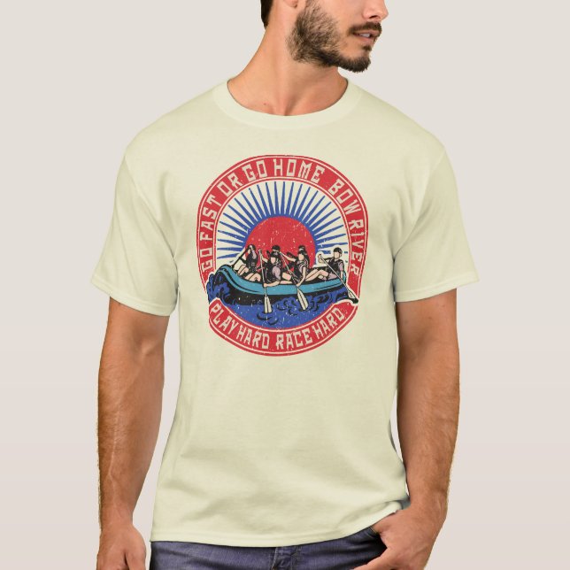 Retro Bow River Rafting T-Shirt (Vorderseite)