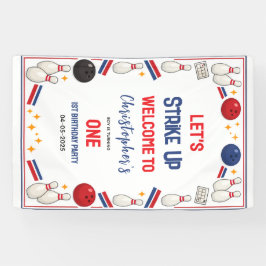 Retro Bowling 1st Birthday – Fun Kids Banner