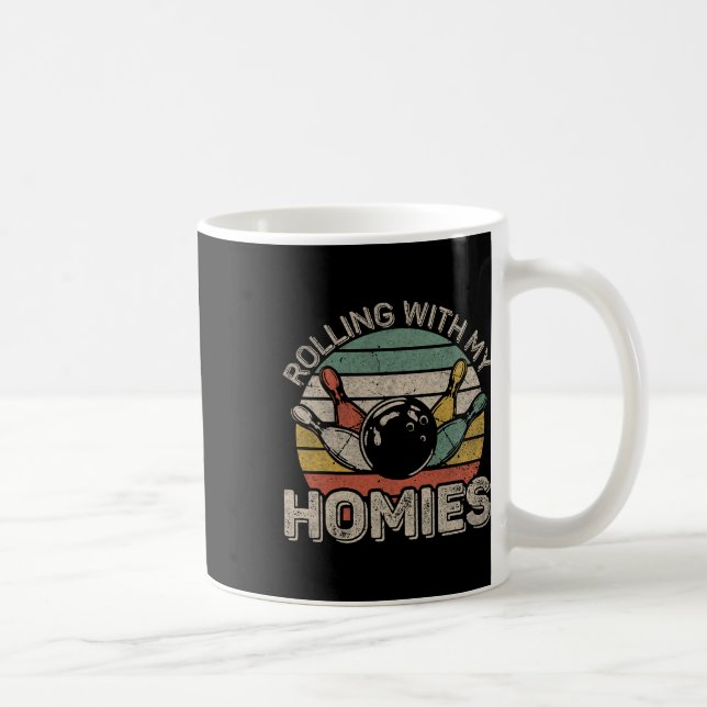 Retro Bowling Bowler Team F Kaffeetasse (Rechts)