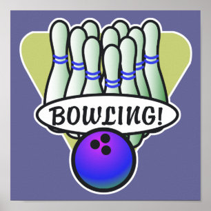 Retro-Bowling-Design Poster