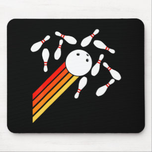 Retro Bowling Fun Bowling Party Mousepad