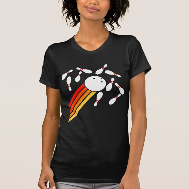 Retro Bowling Fun Bowling Party T-Shirt (Vorderseite)