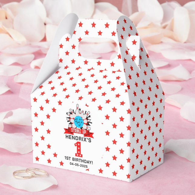 Retro-Bowling-Kinder 1. Geburtstagsfeier Geschenkschachtel (Hochzeit)