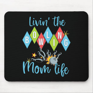 Retro-Bowling-Mama Bowlerin Königin D Mousepad