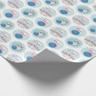 Retro-Bowling-Muster Bowlingkugeln Pins Geschenkpapier