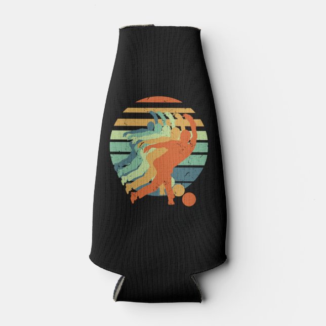 Retro Bowling Player, Bowler, Bowling Sports Lover Flaschenkühler (Vorderseite)