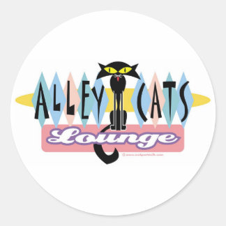 Retro-Bowling-Schild-Aufkleber Runder Aufkleber