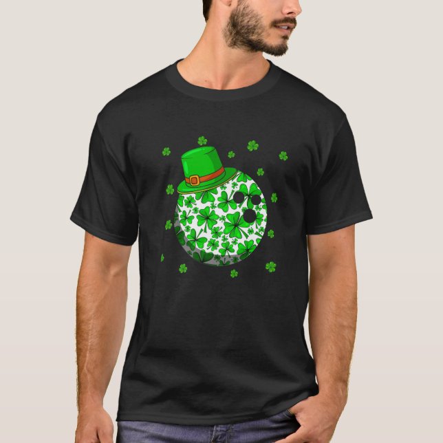 Retro Bowling St. Patrick's Day Kleeblatt Irish Co T-Shirt (Vorderseite)