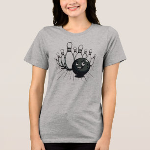 Retro Bowling T - Shirt - Vintager Stoß