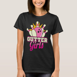 Retro Bowling Team Gutter Girls Bowlers T-Shirt