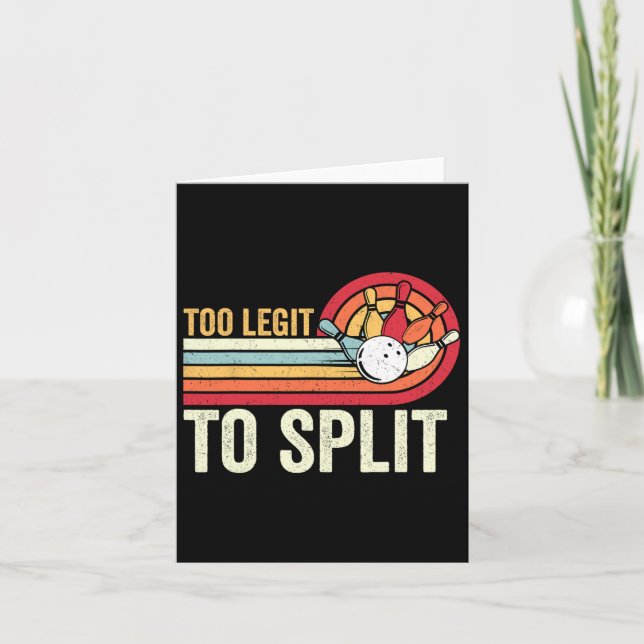 Retro Bowling zu Legit, um die lustige Bowler Wome Karte (Vorderseite)