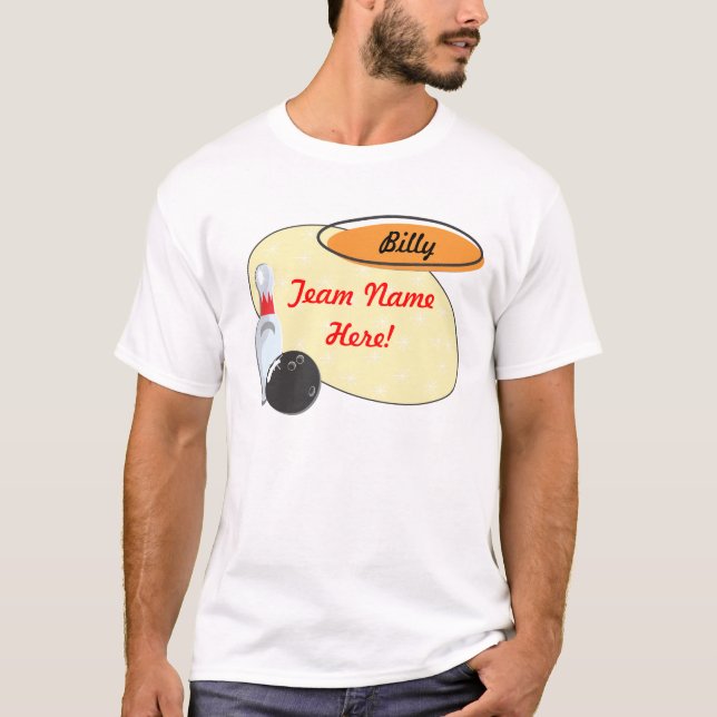 Retro Bowlings-T - Shirt (Vorderseite)