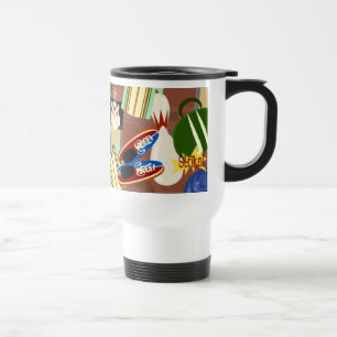 Retro Bowlings-Tasse Reisebecher