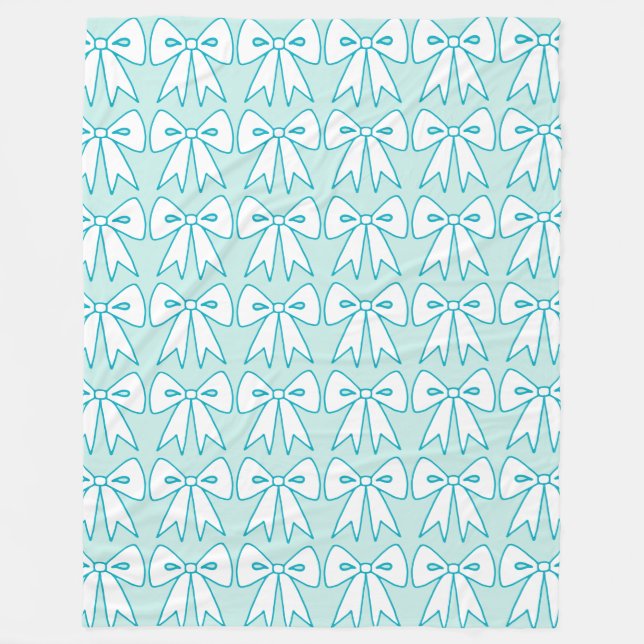 Retro Bows Blanket-Geschenk Fleecedecke (Vorderseite)