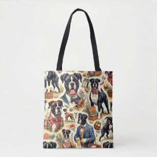 Retro Boxer Dog Illustration