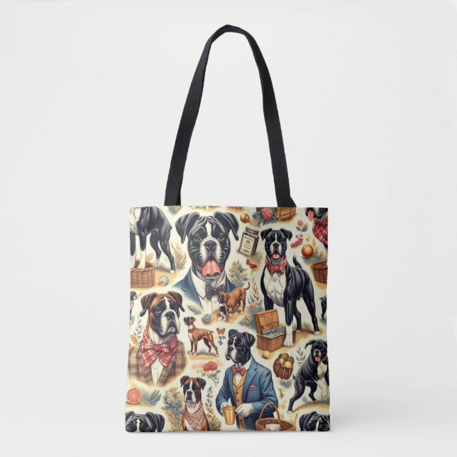 Retro Boxer Dog Illustration (Vorderseite)