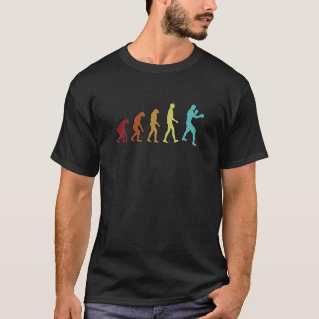Retro Boxer Evolution Thai Boxer Kickboxer Boxer T-Shirt (Vorderseite)