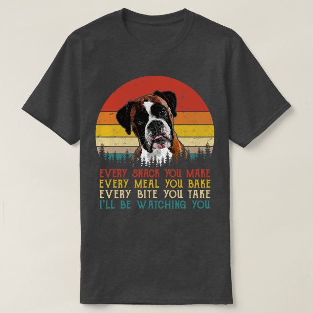 Retro Boxer jeden Snack, den Sie machen jedes Esse T-Shirt (Design vorne)