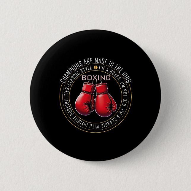 Retro Boxhandschuhe Liebe Geschenke für Boxer 5 Button (Vorderseite)